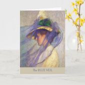 Blue Veil Edmund C Tarbell Poetic Impressionisme Kaart (Gele Bloem)