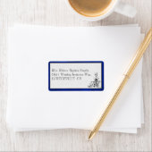 Blue Velvet, Black Flourish Wedding Etiket (Insitu)