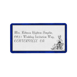 Blue Velvet, Black Flourish Wedding Etiket