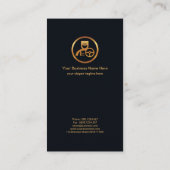 Blue Velvet Star Geometric Crisscross Chauffeur Visitekaartje (Achterkant)