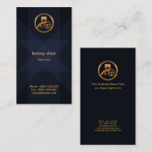 Blue Velvet Star Geometric Crisscross Chauffeur Visitekaartje (Voorkant / Achterkant)