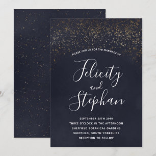 Blue Velvet Wedding Invitations Kaart