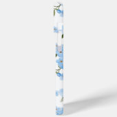 Blue Vergeet me niet gepersonaliseerde iPhone case (Achterkant / Links)