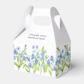 Blue Vergeet me niet Waterverf bruiloft Dank je we Bedankdoosjes (Achterkant)