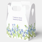 Blue Vergeet me niet Waterverf bruiloft Dank je we Bedankdoosjes (Geopend)
