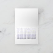 Blue Vergeet me niet Waterverf bruiloft Dank je we Bedankkaart (Binnen)