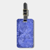 Blue Version Antiek Wereldkaart J Blaeu 1664 Bagagelabel (Voorkant verticaal)