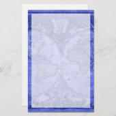 Blue Version Antiek Wereldkaart J Blaeu 1664 Briefpapier (Voorkant / Achterkant)