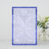 Blue Version Antiek Wereldkaart J Blaeu 1664 Briefpapier (Staand voorkant)