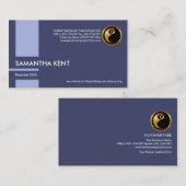 Blue Vertical Column Stripe Manpower Consultant Visitekaartje (Voorkant / Achterkant)