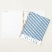 Blue Vertical Stripe Modern Minimalist Planner (Display)