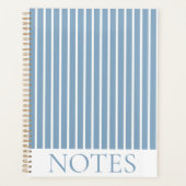 Blue Vertical Stripe Modern Minimalist Planner (Voorkant)