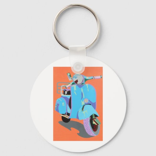 Blue Vespa Sleutelhanger (Voorkant)