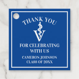 Blue Veterinary School Custom Graduation Party Bedankjes Labels