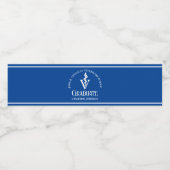 Blue Veterinary School Custom Graduation Party Waterfles Etiket (Enkel label)