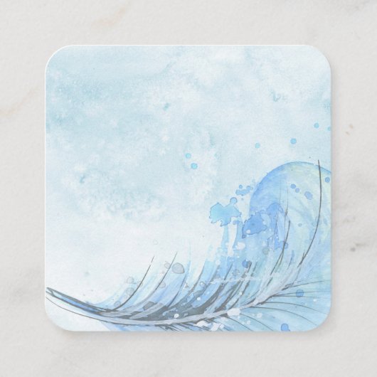 blue vether aangepaste visitekaartjes sjabloon (Achterkant)