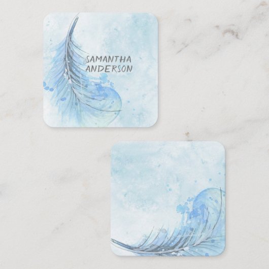 blue vether aangepaste visitekaartjes sjabloon (Voorkant / Achterkant)