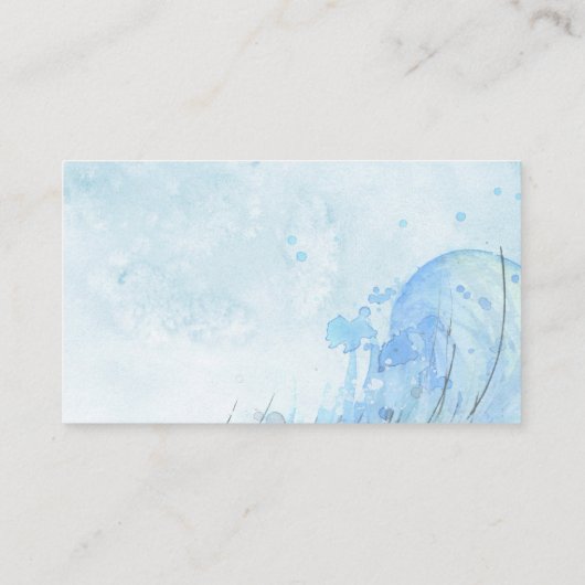 blue vether aangepaste visitekaartjes sjabloon (Achterkant)