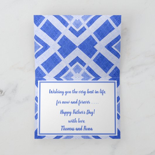 Blue  Vibe Camper Trailer Vaderdag Kaart (Binnen)