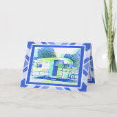 Blue  Vibe Camper Trailer Vaderdag Kaart (Voorkant)