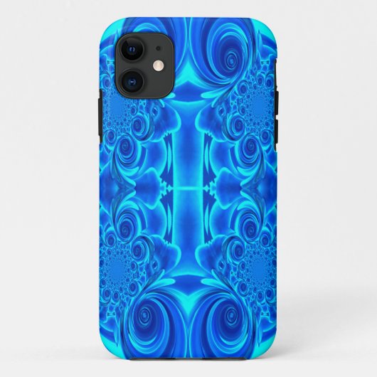 Blue Vibrant Swirl Phone Case (Achterkant)