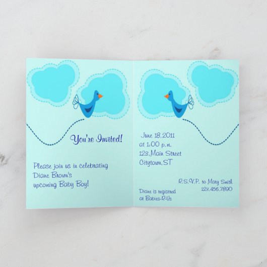 Blue Vichy Baby shower (Binnen)