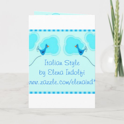 Blue Vichy Baby shower (Achterkant)