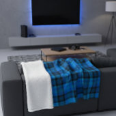 Blue Vichy Check Polar Fleece Blanket Deken