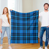 Blue Vichy Check Polar Fleece Blanket Deken