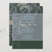 Blue Victoria Wedding Uitnodiging (Voorkant / Achterkant)