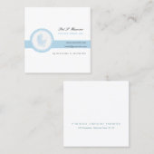 Blue  Victoriaans Baby Stroller Carriage Vierkante Visitekaartje (Voorkant / Achterkant)