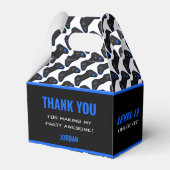Blue Video Game Controller Favor Box Bedankdoosjes (Achterkant)