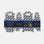 Blue Video Game Controller Favor Box Bedankdoosjes (Uitgevouwen)