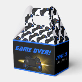 Blue Video Game Controller Favor Box Bedankdoosjes