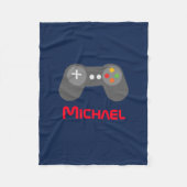 Blue Video Game Controller Fleece Deken (Voorkant)