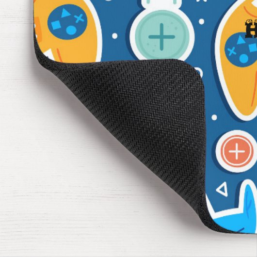 Blue Video Game Pattern Name Persoonlijk Muismat (Hoek)