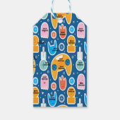 Blue Video Game Thame-naam op maat Cadeaulabel (Voorkant)