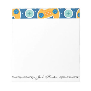 Blue Video Game Thame-naam op maat Notitieblok
