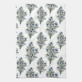 Blue Vinca Kitchen of Tea Towel Theedoek (Verticaal)