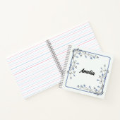 Blue Vine Lijst Custom Name Country Notitieboek (Binnen)