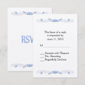 Blue Vine RSVP Kaartje (Voorkant / Achterkant)