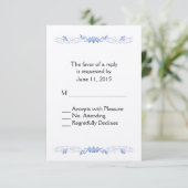 Blue Vine RSVP Kaartje (Staand voorkant)