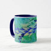 Blue Vine Wave 11oz Mok (Voorkant links)