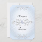 Blue Vines Wedding Invitations 5 x 7 inch Kaart (Achterkant)