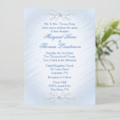Blue Vines Wedding Invitations Kaart (Staand voorkant)