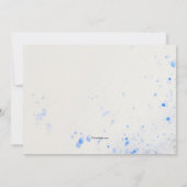 Blue Vintage Car Uitnodiging (Achterkant)