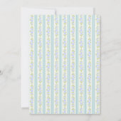 Blue Vintage Floral Bow Boy Baby Shower Kaart (Achterkant)