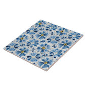 Blue Vintage Floral Tegeltje (Zijkant)