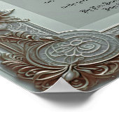 Blue Vintage Marriage Certificate Poster (Hoek)