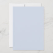 Blue Vintage Stripe Ribbon Bow Wedding Invitation Kaart (Achterkant)
